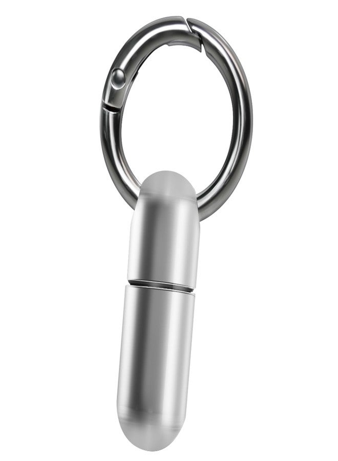 Taefuwr Tiny Keychain Pill Holder, Small Keychain Pill Holder Titanium,Waterproof Tiny Pill Container with Keyring,Mini Portable Titanium Pill Case for Travel for Purse Pocket (Glossy) - Image 1